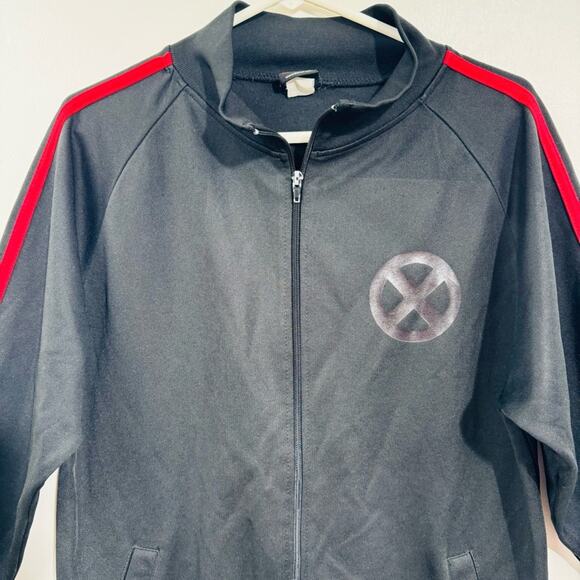 Marvel X-Men Zip Up Track Jacket Mens Superhero Graphic Black Y2K Size L - Picture 3 of 12